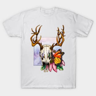 Deer Skull & Butterfly T-Shirt